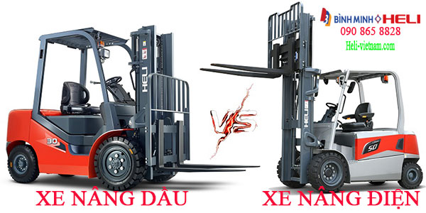 Nên Chọn Xe Nâng Dầu Hay Xe Nâng điện