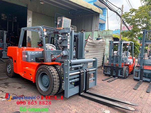 Xe N&acirc;ng 10 Tấn Chui Cont Khung M200