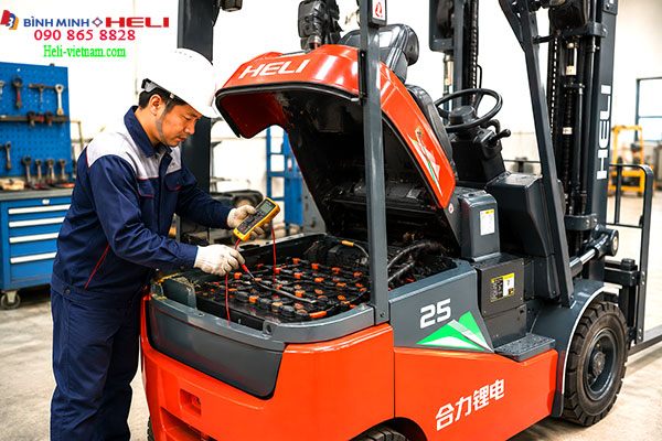 Bảo Dưỡng Xe Nâng Heli Chạy điện